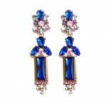 Ivanka Sapphire Art Deco Stone Dangle Earrings